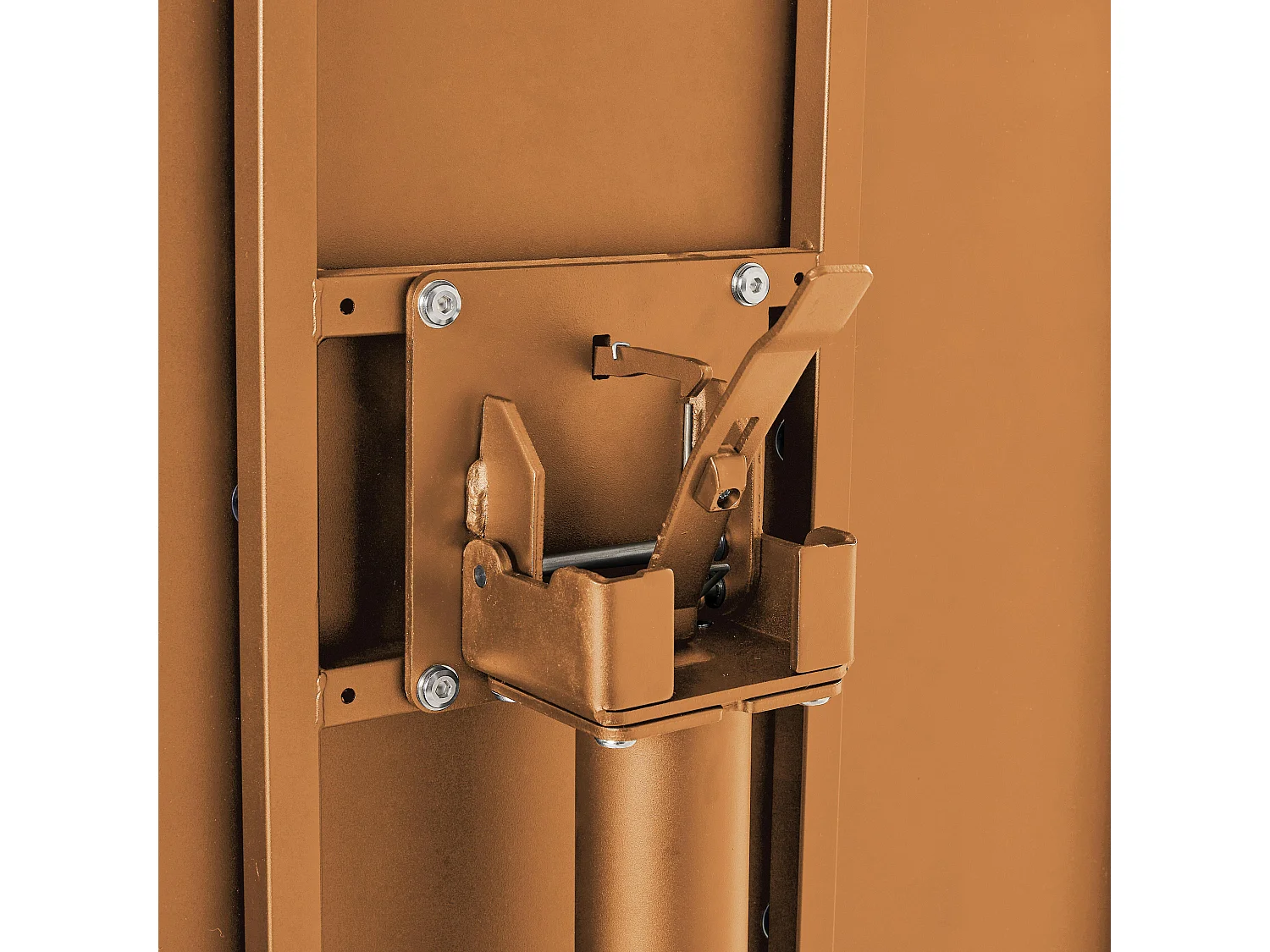 Table de jardin ronde bistrot avec plateau rabattable caramel - Palavas