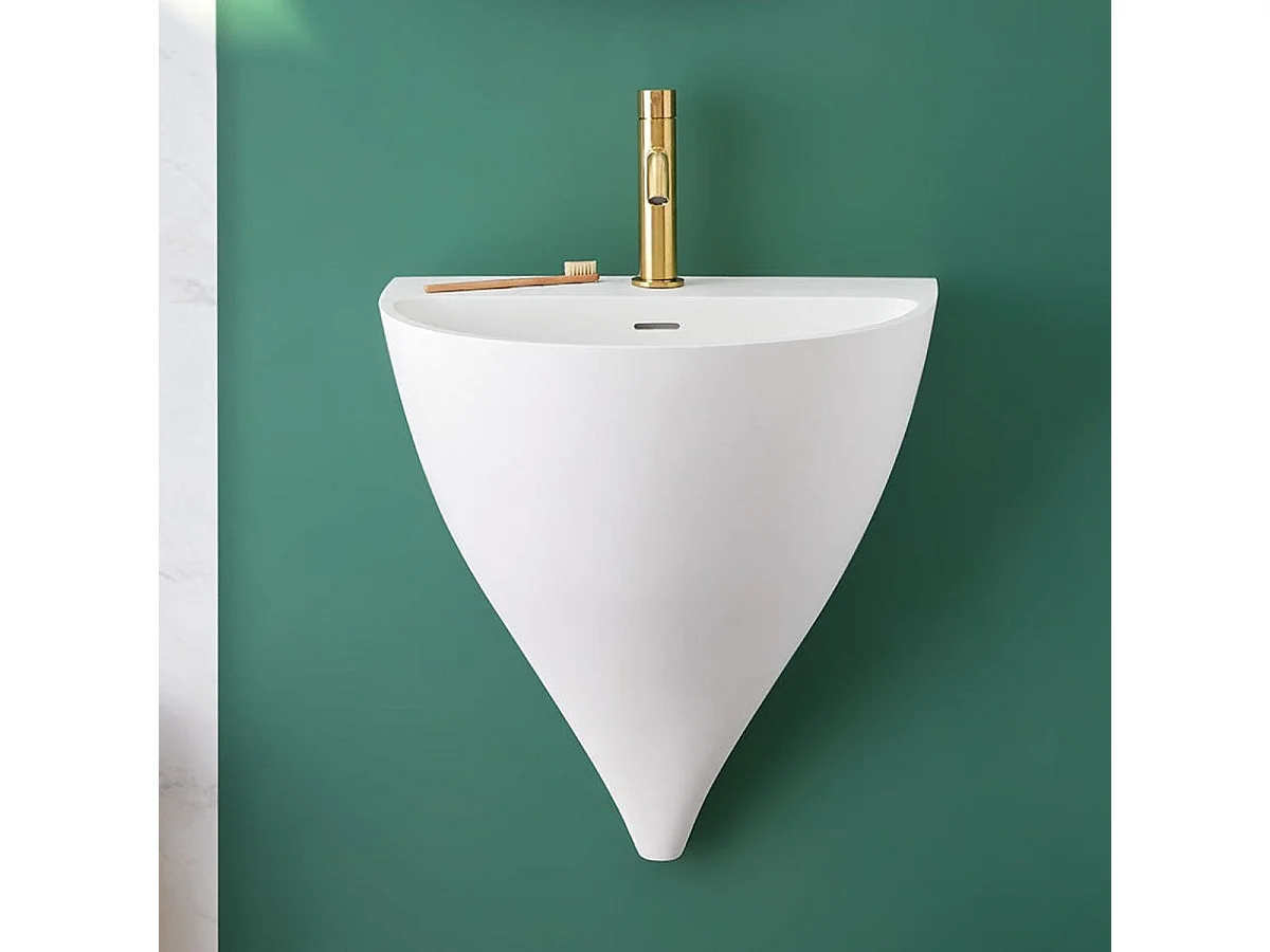 Hängendes Handwaschbecken KALIYA 50 cm aus Sanydur