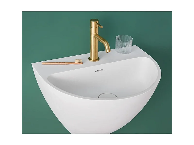 Lave-mains suspendu design KALIYA 50 cm en sanydur