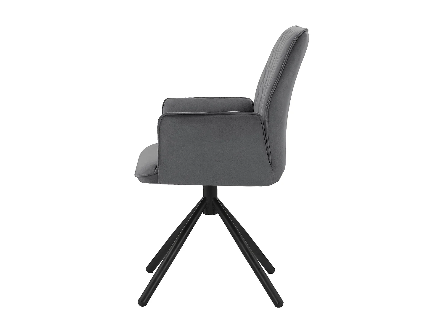 Preston|Chaise de salle à manger 2 Pack en tissu Anthracite