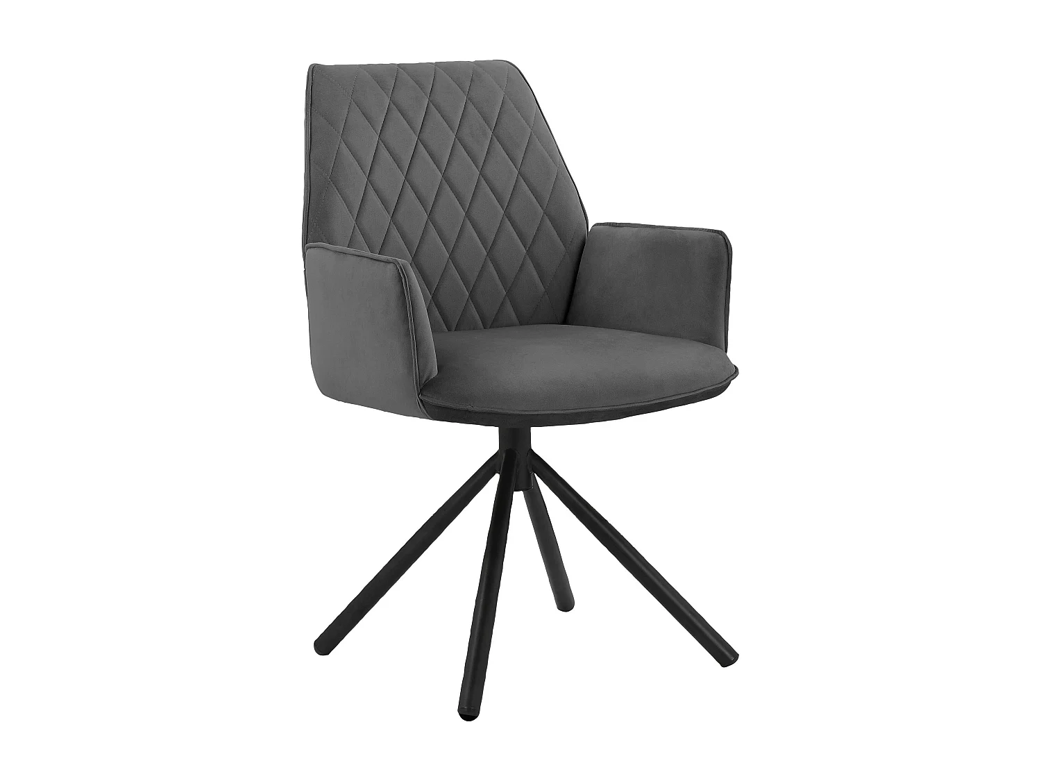 Preston|Chaise de salle à manger 2 Pack en tissu Anthracite