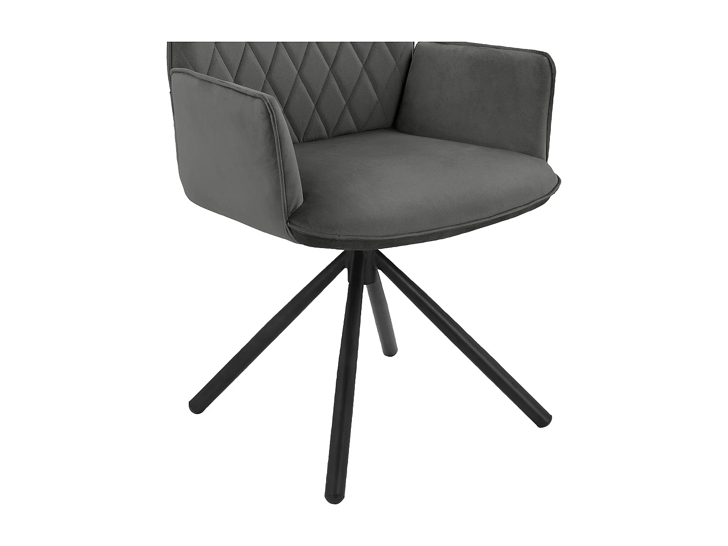 Preston|Chaise de salle à manger 2 Pack en tissu Anthracite