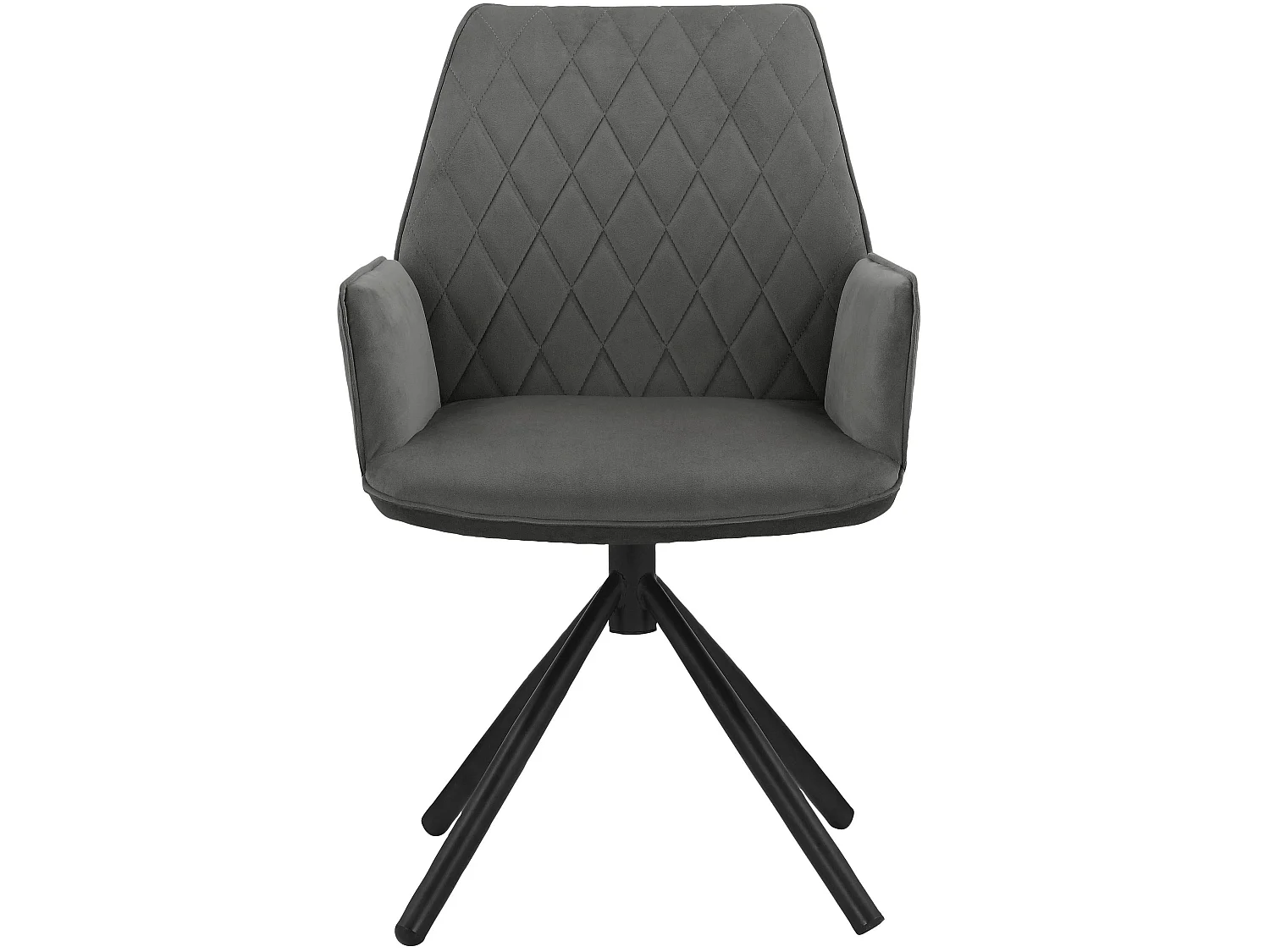 Preston|Chaise de salle à manger 2 Pack en tissu Anthracite