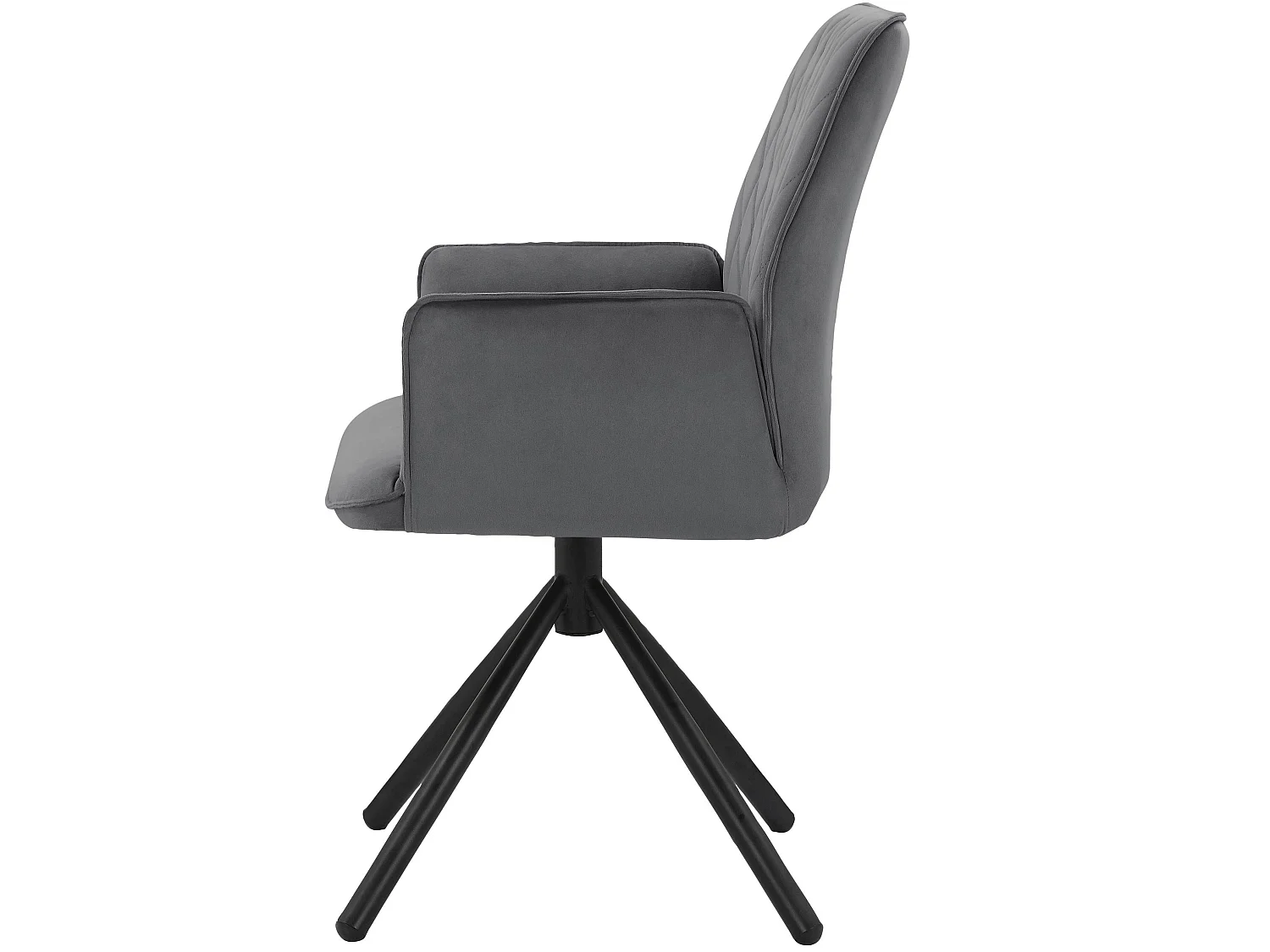 Preston|Chaise de salle à manger 2 Pack en tissu Anthracite