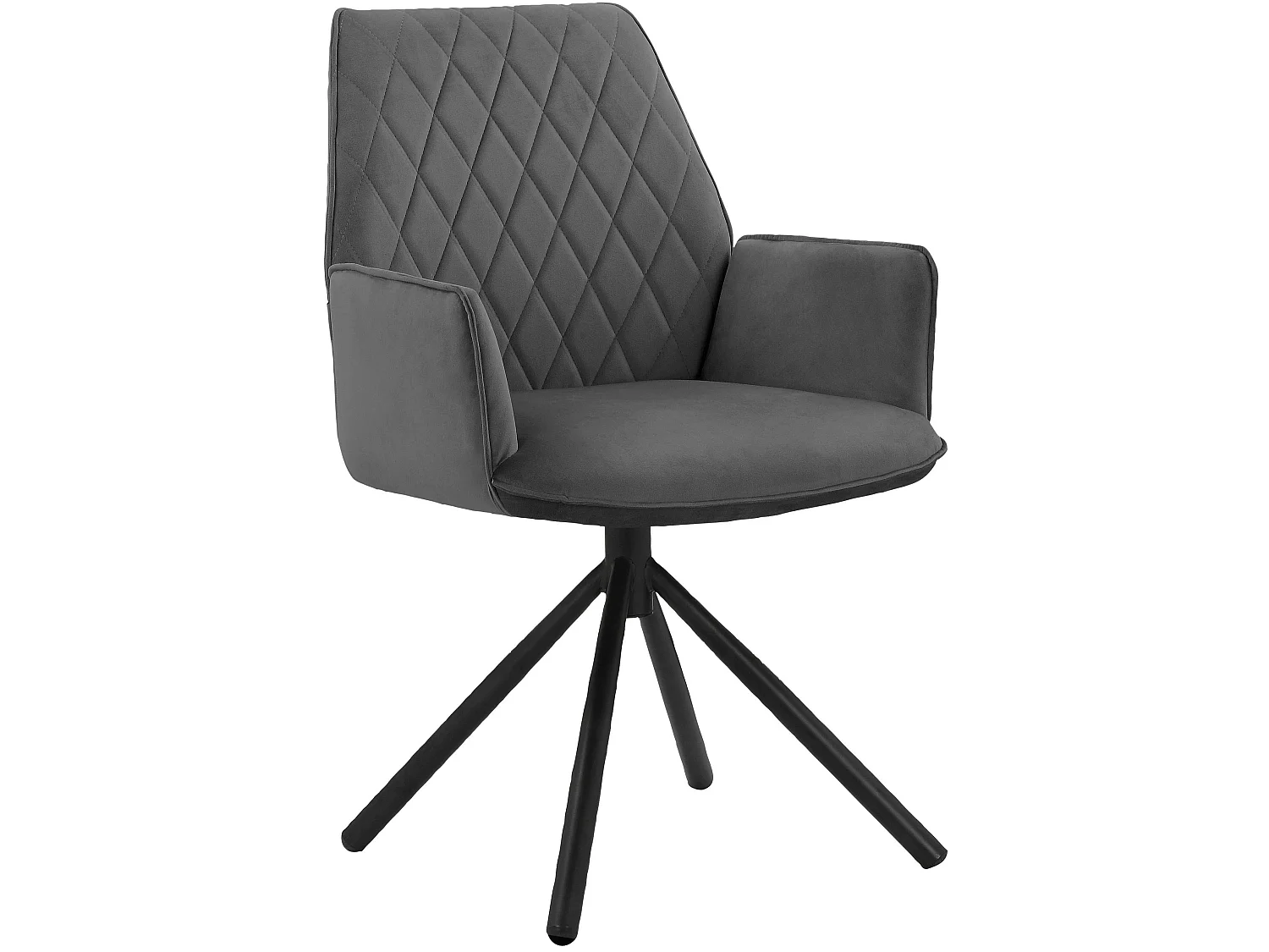 Preston|Chaise de salle à manger 2 Pack en tissu Anthracite