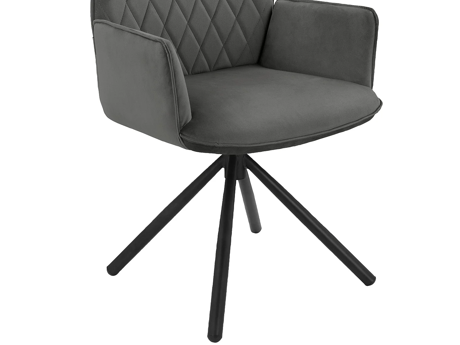 Preston|Chaise de salle à manger 2 Pack en tissu Anthracite