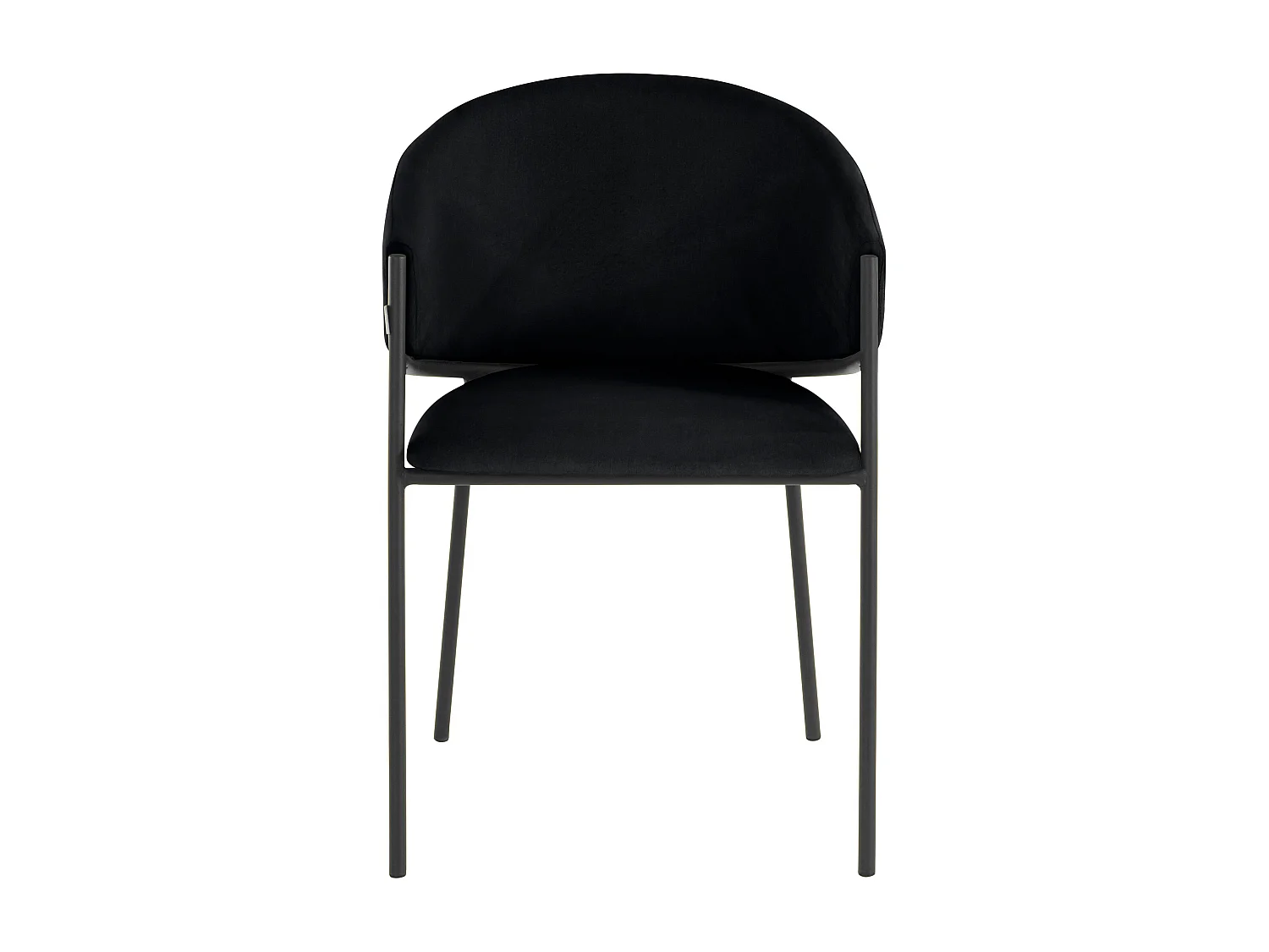 Martha|Lot de 2 chaises de salle à manger en tissu noir