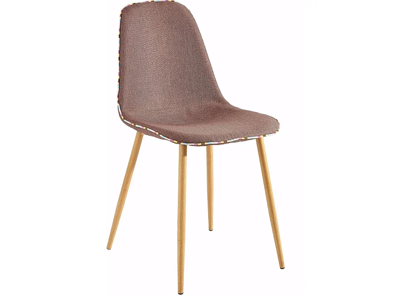 Aspen|Chaise 2 Pack en tissu Marron