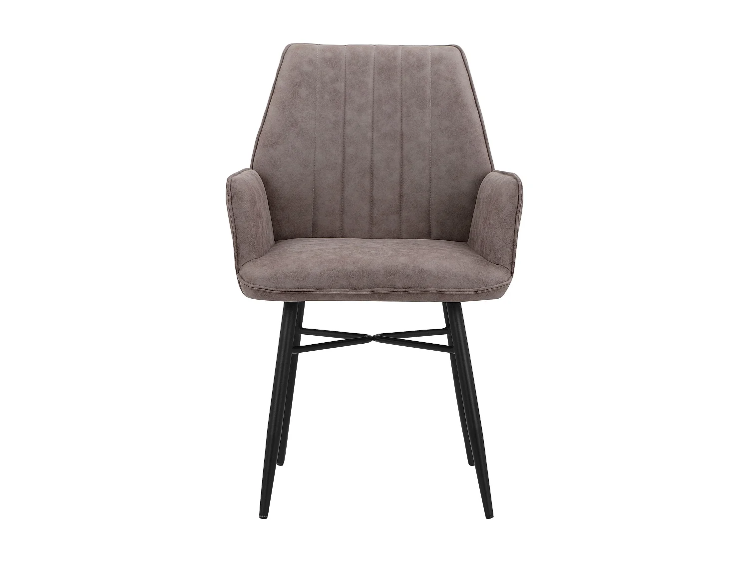 Anzo|Chaise de salle à manger 2 Pack en Microfibre Gris clair