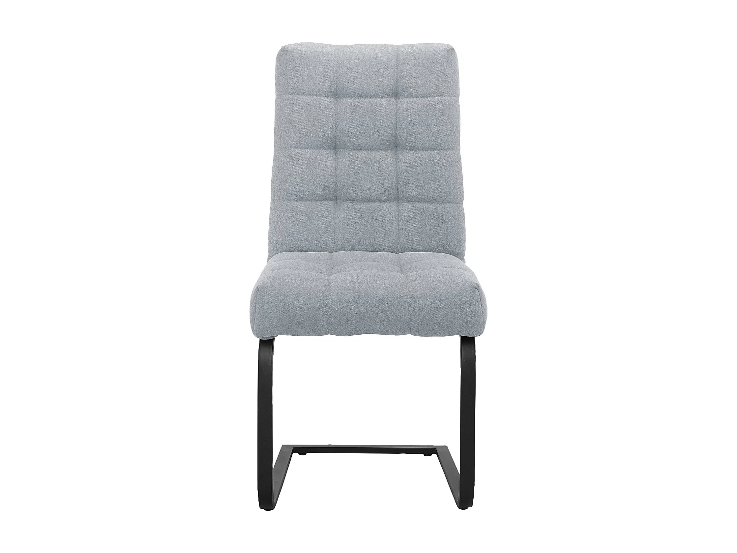 Terza|Lot de 2 chaises de salle à manger en tissu gris