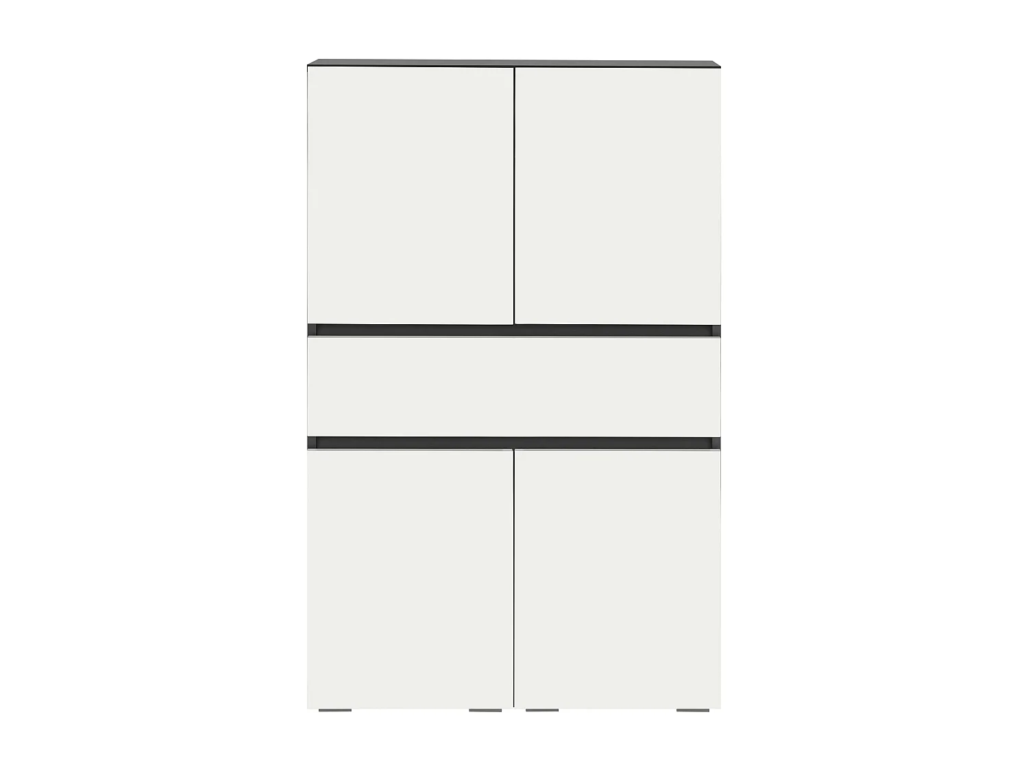 Wisla  | Meuble de salle de bain avec 4 portes 1 tiroir en blanc anthracite