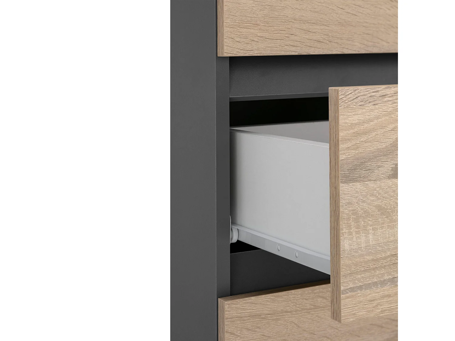 Wisla  | Meuble de salle de bain avec 4 portes 1 tiroir en aspect chêne anthracite