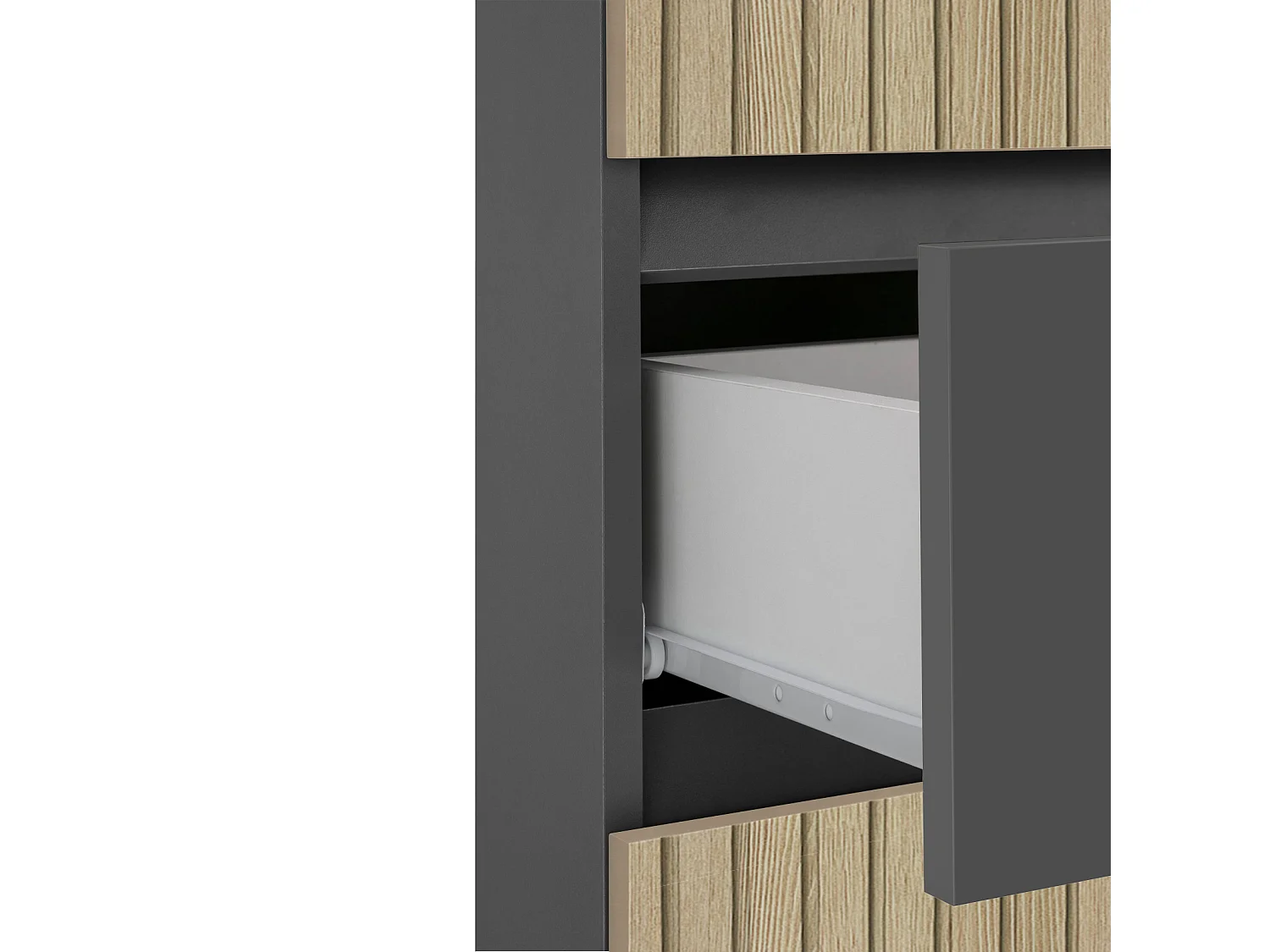 Wisla  | Meuble de salle de bain avec 4 portes en aspect bois anthracite