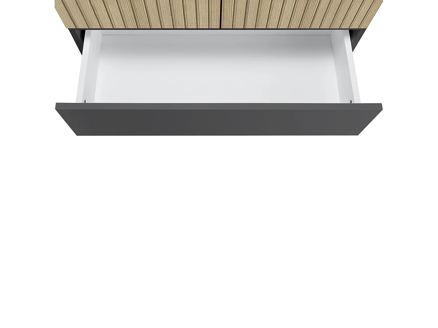 Wisla  | Meuble de salle de bain avec 4 portes en aspect bois anthracite