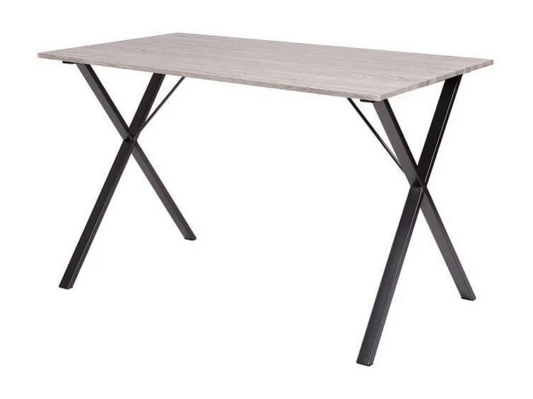 Ensemble Table et Chaises Country Moderne en MDF Finition PVC - Gris et Noir