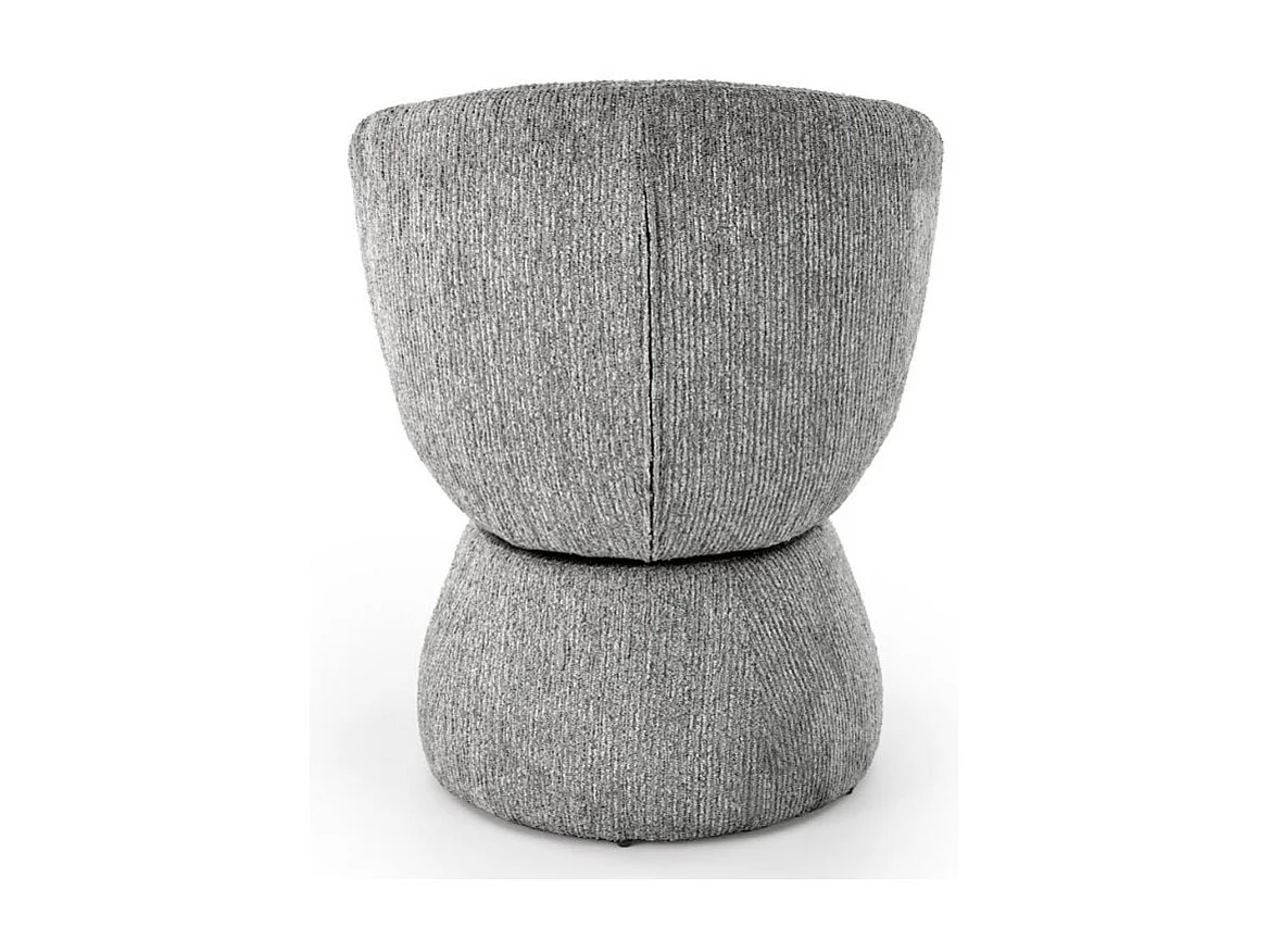 Chaise pivotante 360° design grise en tissu Nestor