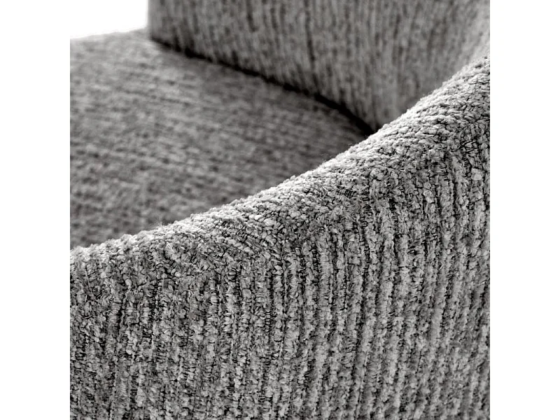 Chaise pivotante 360° design grise en tissu Nestor