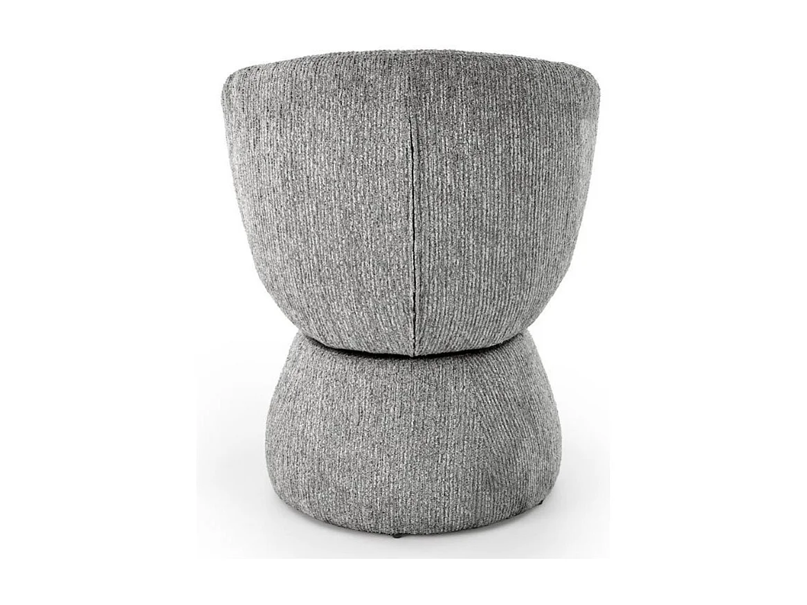 Chaise pivotante 360° design grise en tissu Nestor