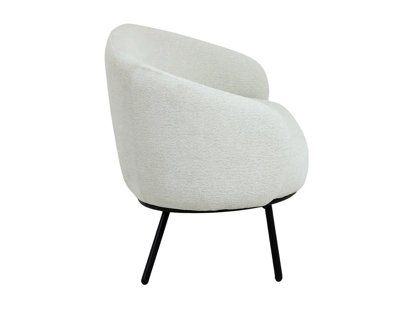 Canapé en tissu bouclette écru Filipa