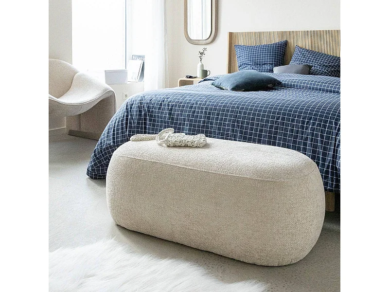 Banc en tissu écru Lola