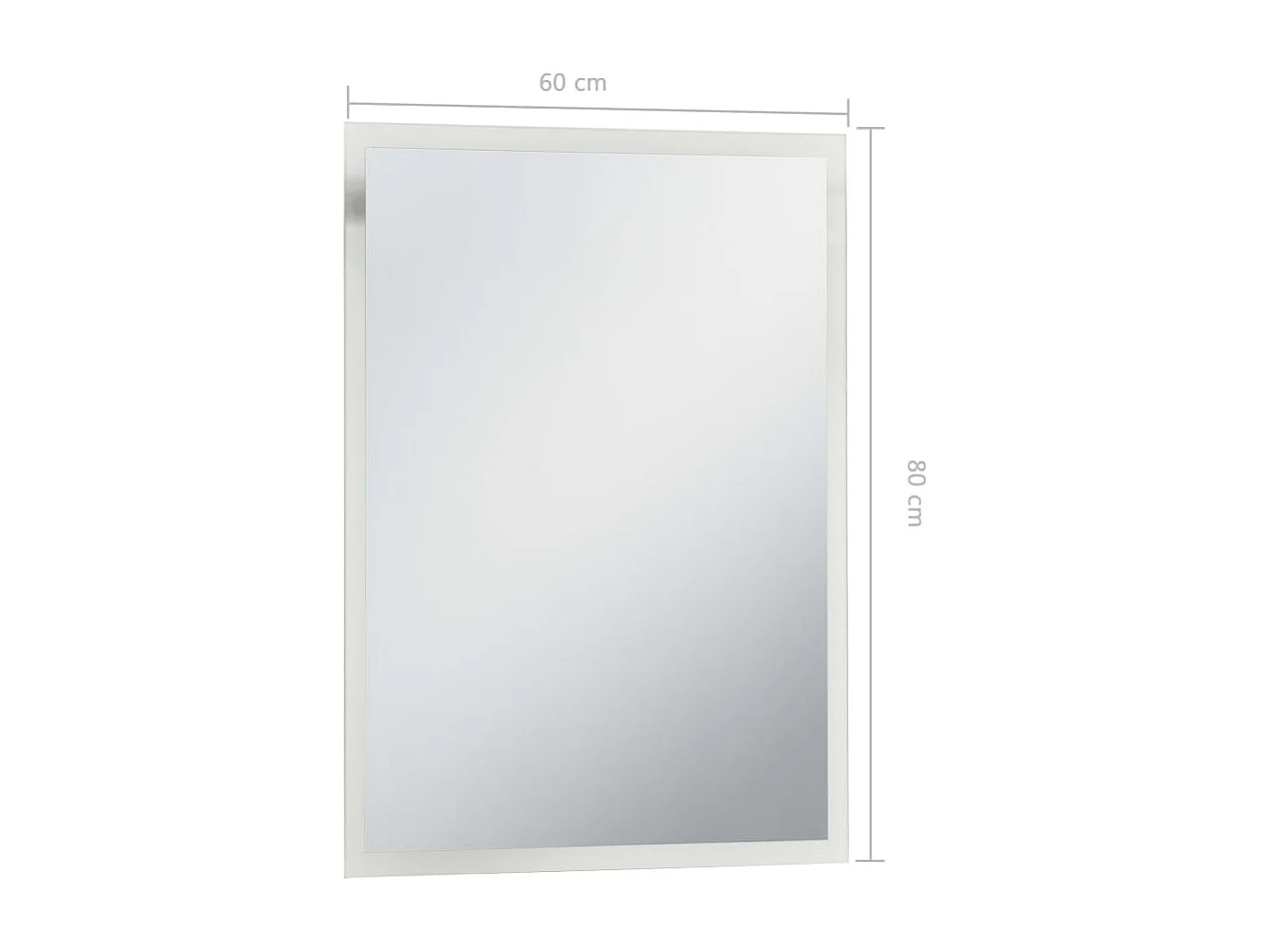 Espelho de Parede LED Moderno 60x80 cm para Casa de Banho