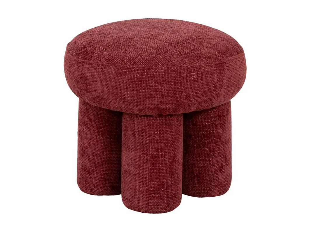 Petit tabouret en tissu fuchsia Toby