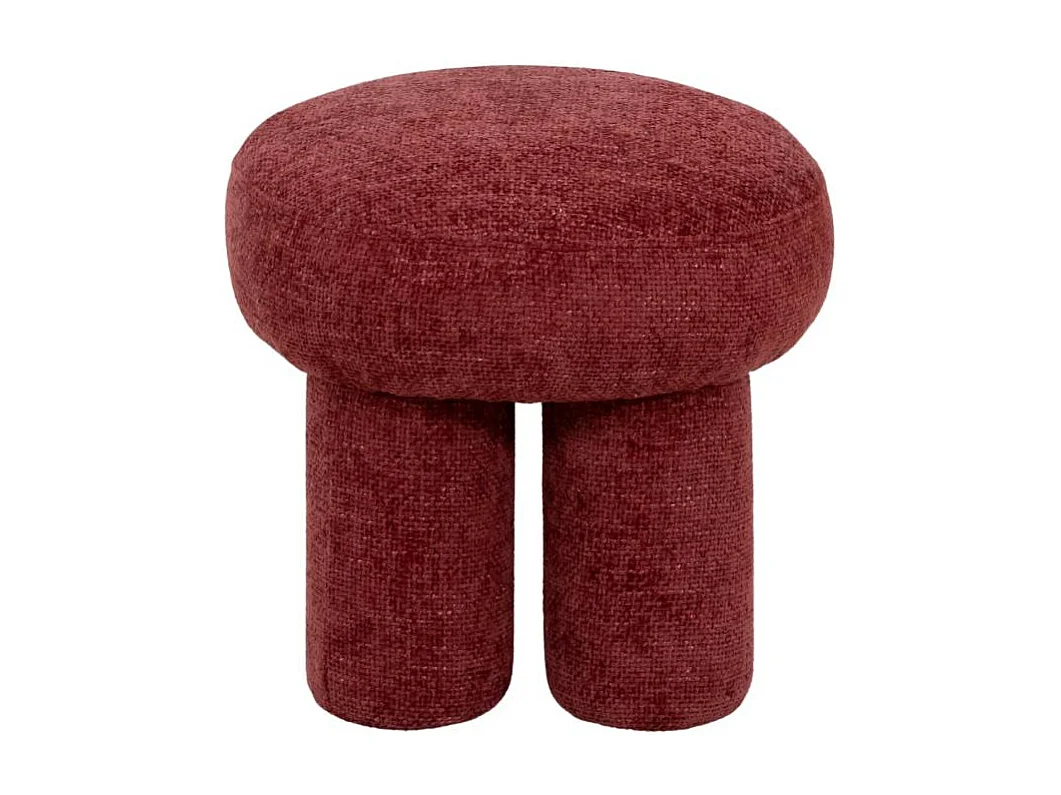 Petit tabouret en tissu fuchsia Toby