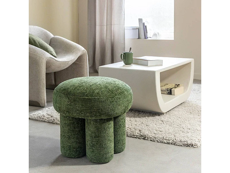 Petit tabouret en tissu Toby