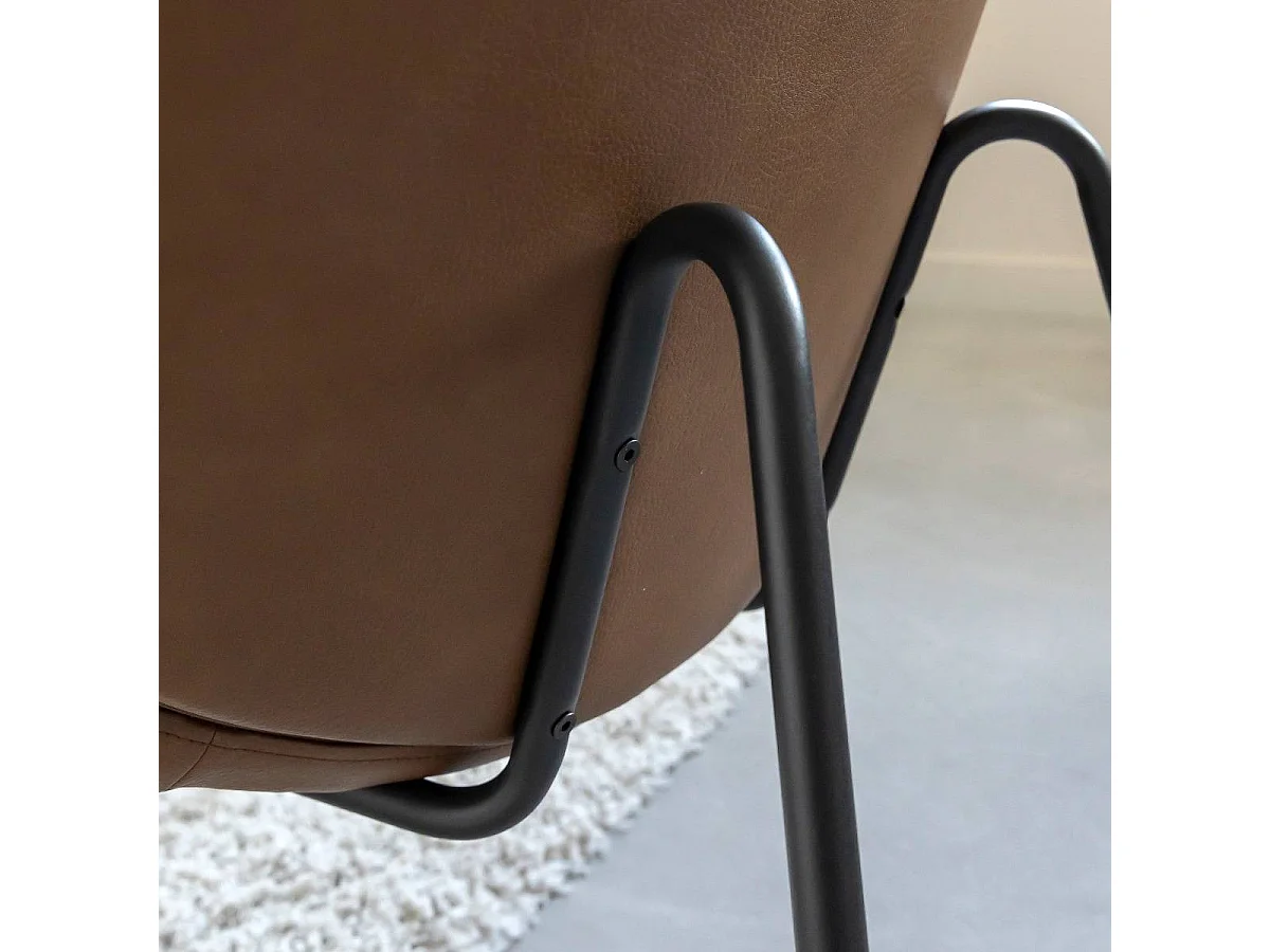 Fauteuil en simili-cuir Dorian