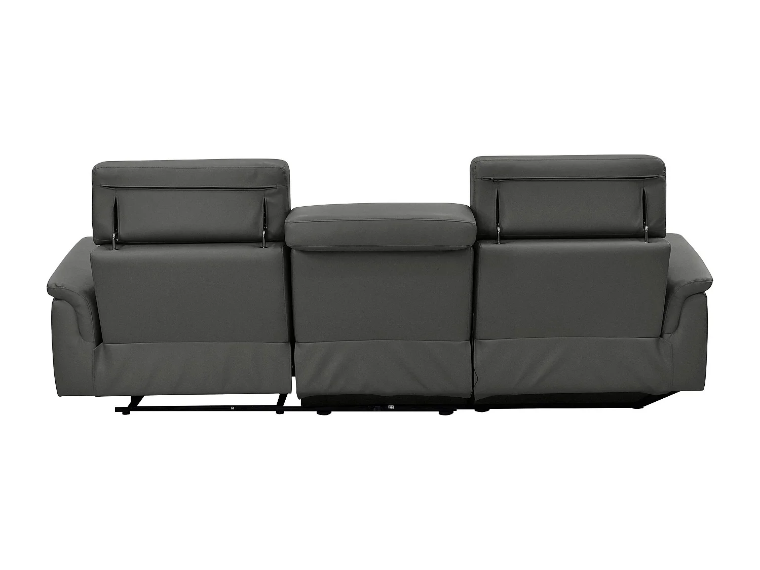 Pareli | Canapé d’angle 3 places avec fonction manuelleuelle en cuir artificiel noir