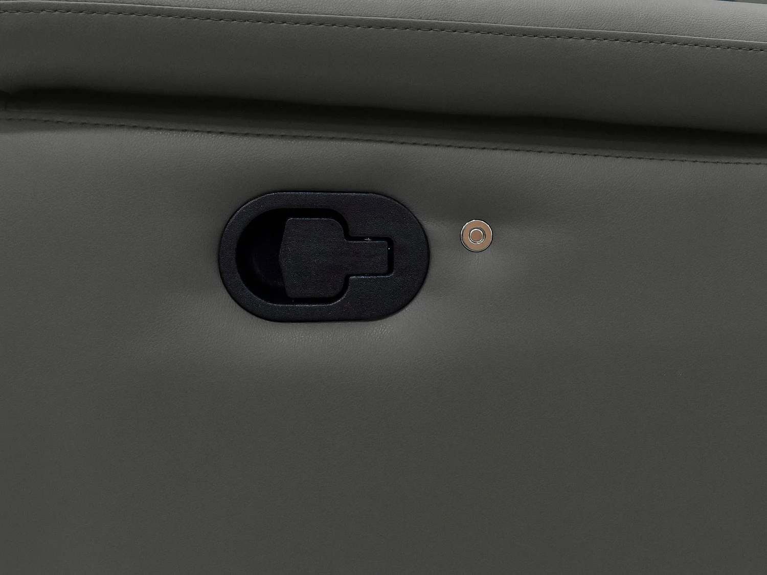 Pareli | Canapé d’angle 3 places avec fonction manuelleuelle en cuir artificiel noir