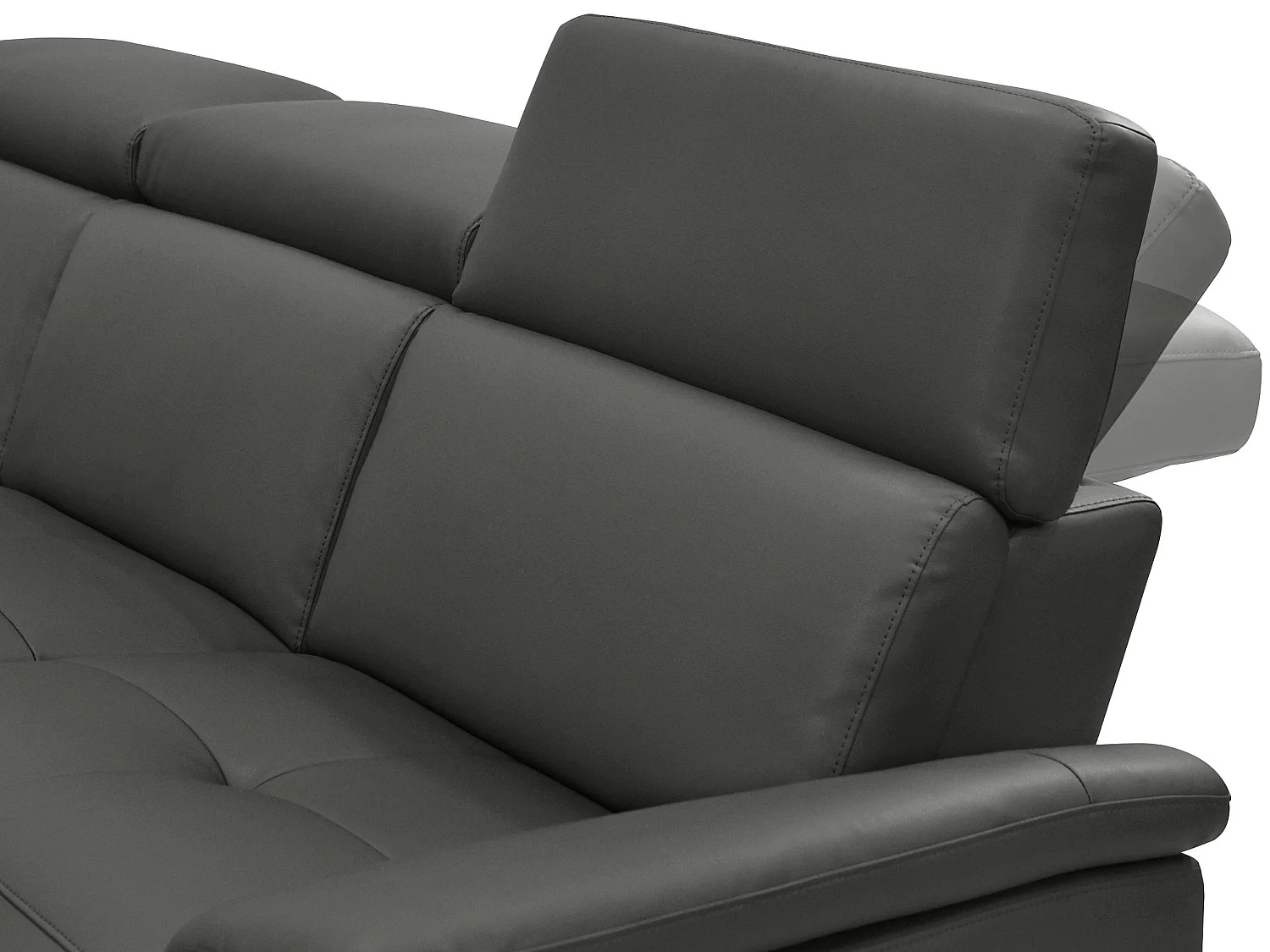 Pareli | Canapé d’angle 3 places avec fonction manuelleuelle en cuir artificiel noir