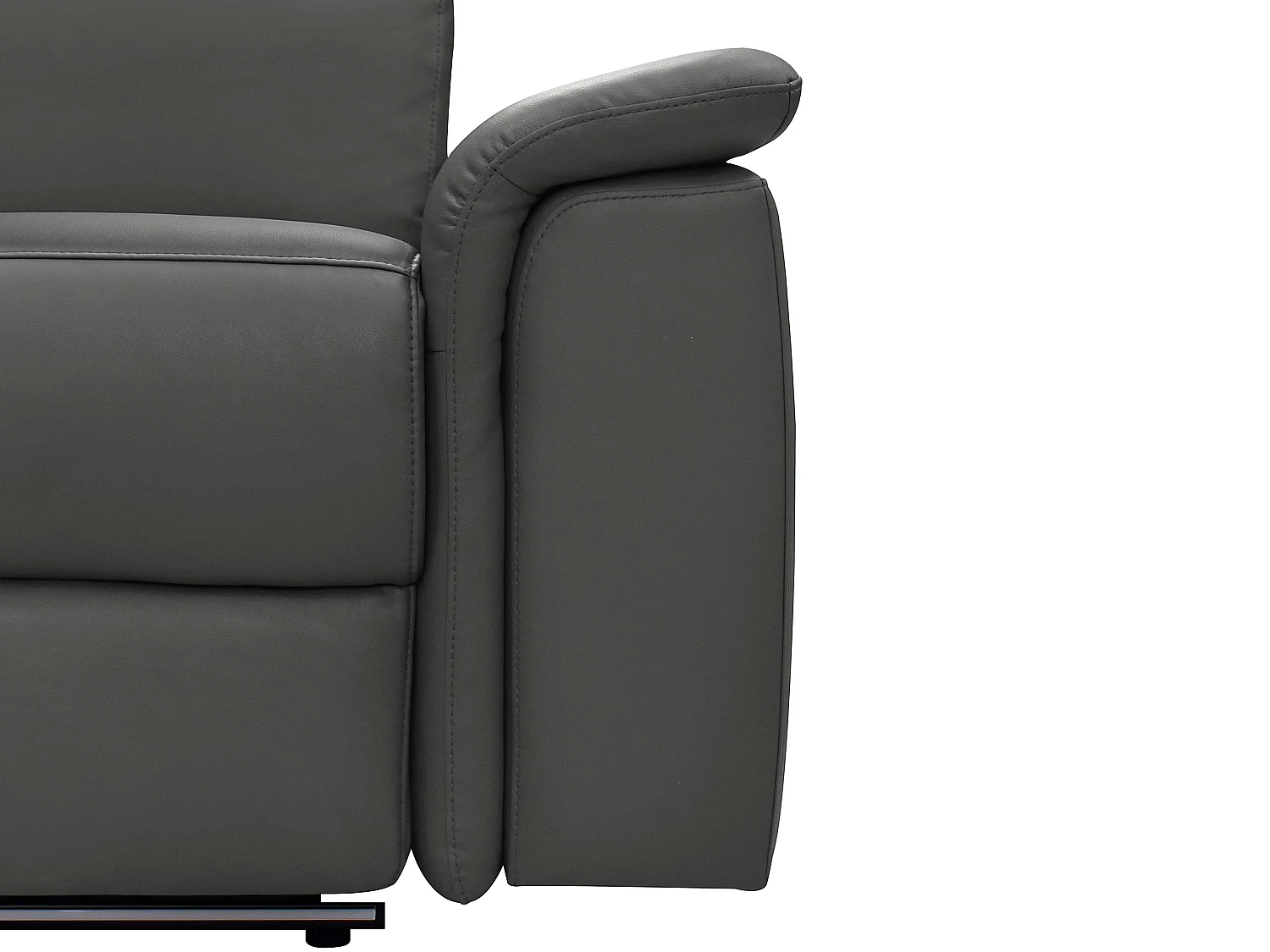 Pareli | Canapé d’angle 3 places avec fonction manuelleuelle en cuir artificiel noir