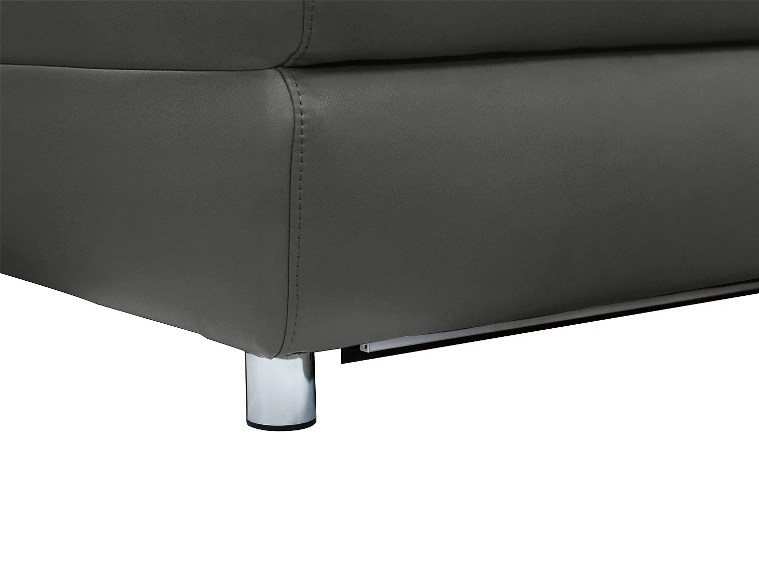 Pareli | Canapé d’angle 3 places avec fonction manuelleuelle en cuir artificiel noir