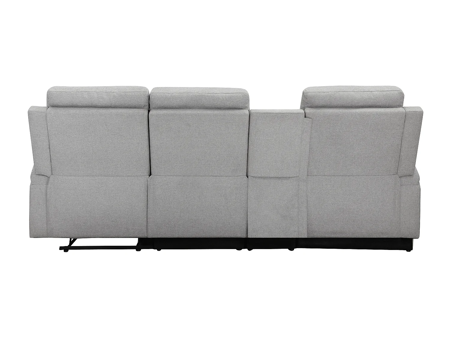 DALLAS | Canapé d’angle à 3 places avec rangement en tissu gris clair