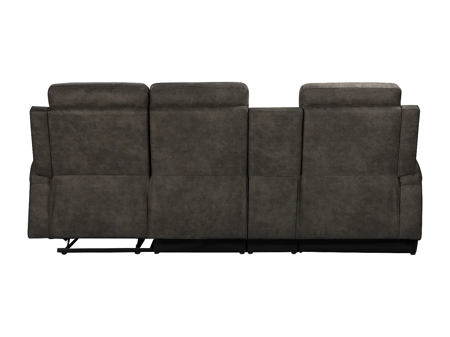 DALLAS | Canapé d’angle 3 places avec rangement en microfibre anthracite