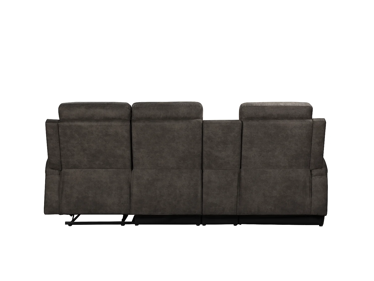 Canapé d'angle relax 3 places avec rangement en microfibre gris