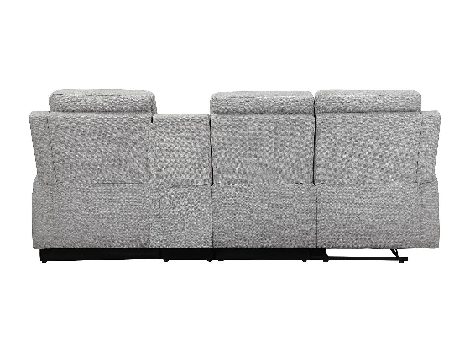 DALLAS | Canapé d’angle à 3 places avec rangement en tissu gris clair