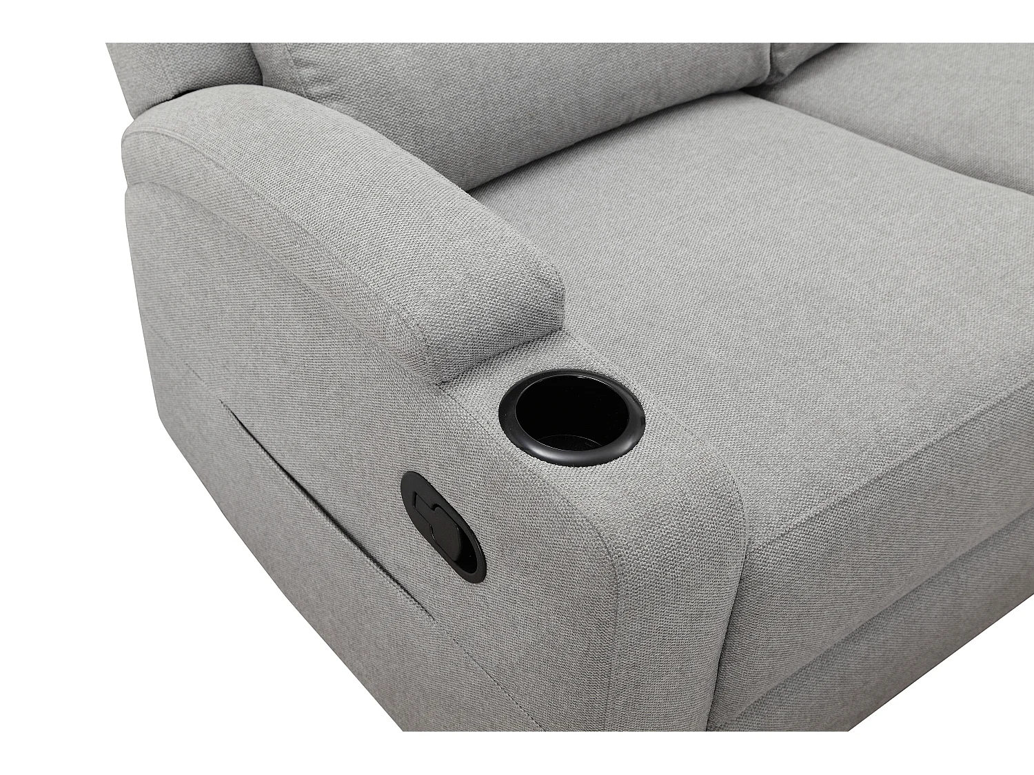 DALLAS | Canapé d’angle à 3 places avec rangement en tissu gris clair