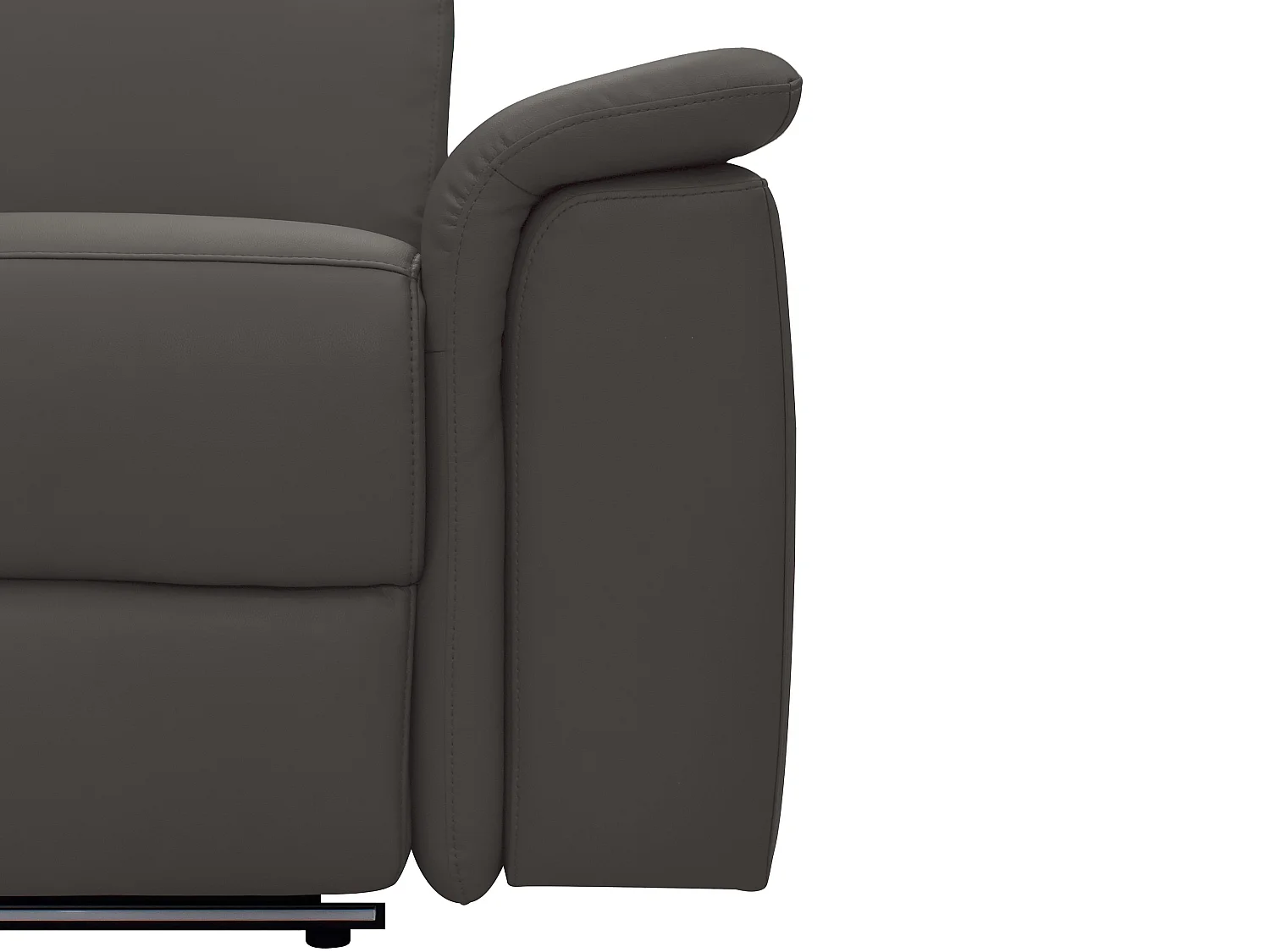 Pareli | Canapé d’angle 3 places avec fonction manuelleuelle en marron cuir artificiel