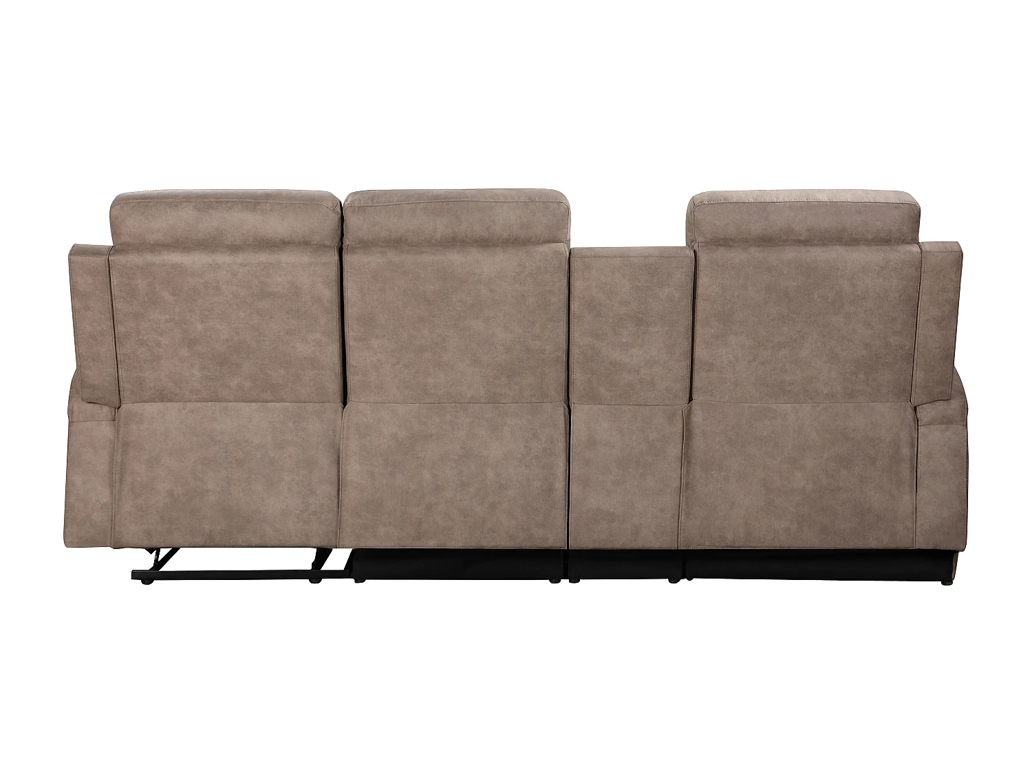 DALLAS | Canapé d’angle 3 places avec rangement en microfibre taupe