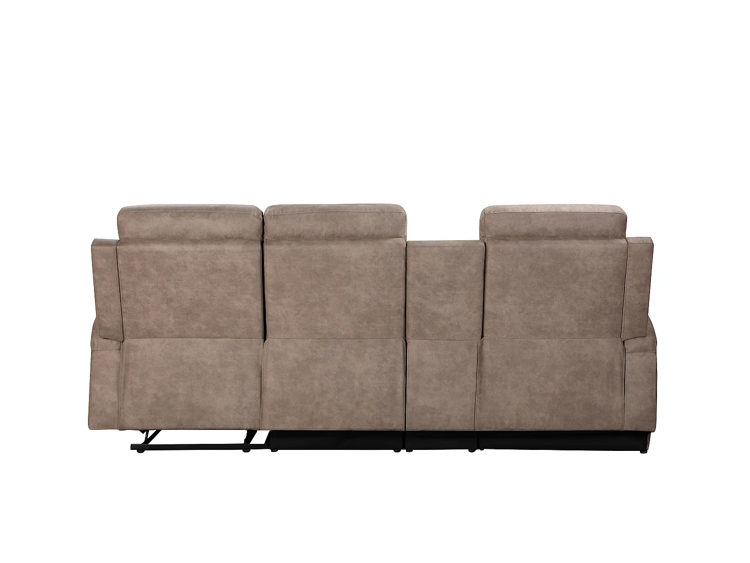 DALLAS | Canapé d’angle 3 places avec rangement en microfibre taupe