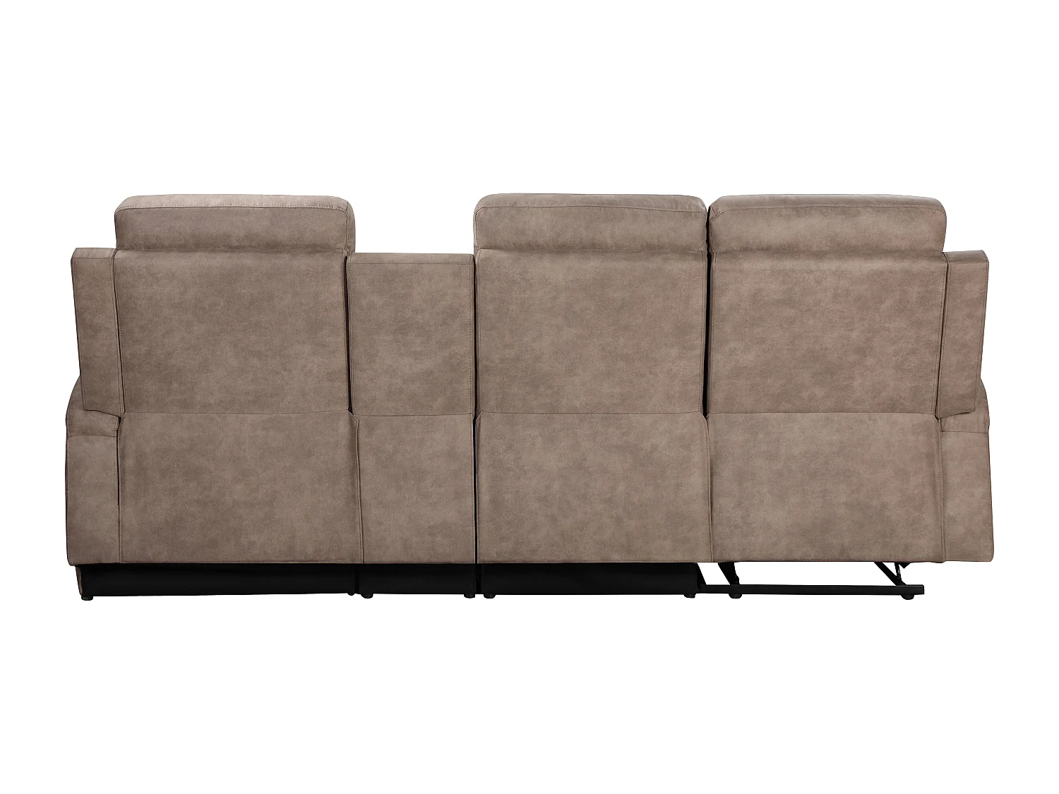 DALLAS | Canapé d’angle 3 places avec rangement en microfibre taupe