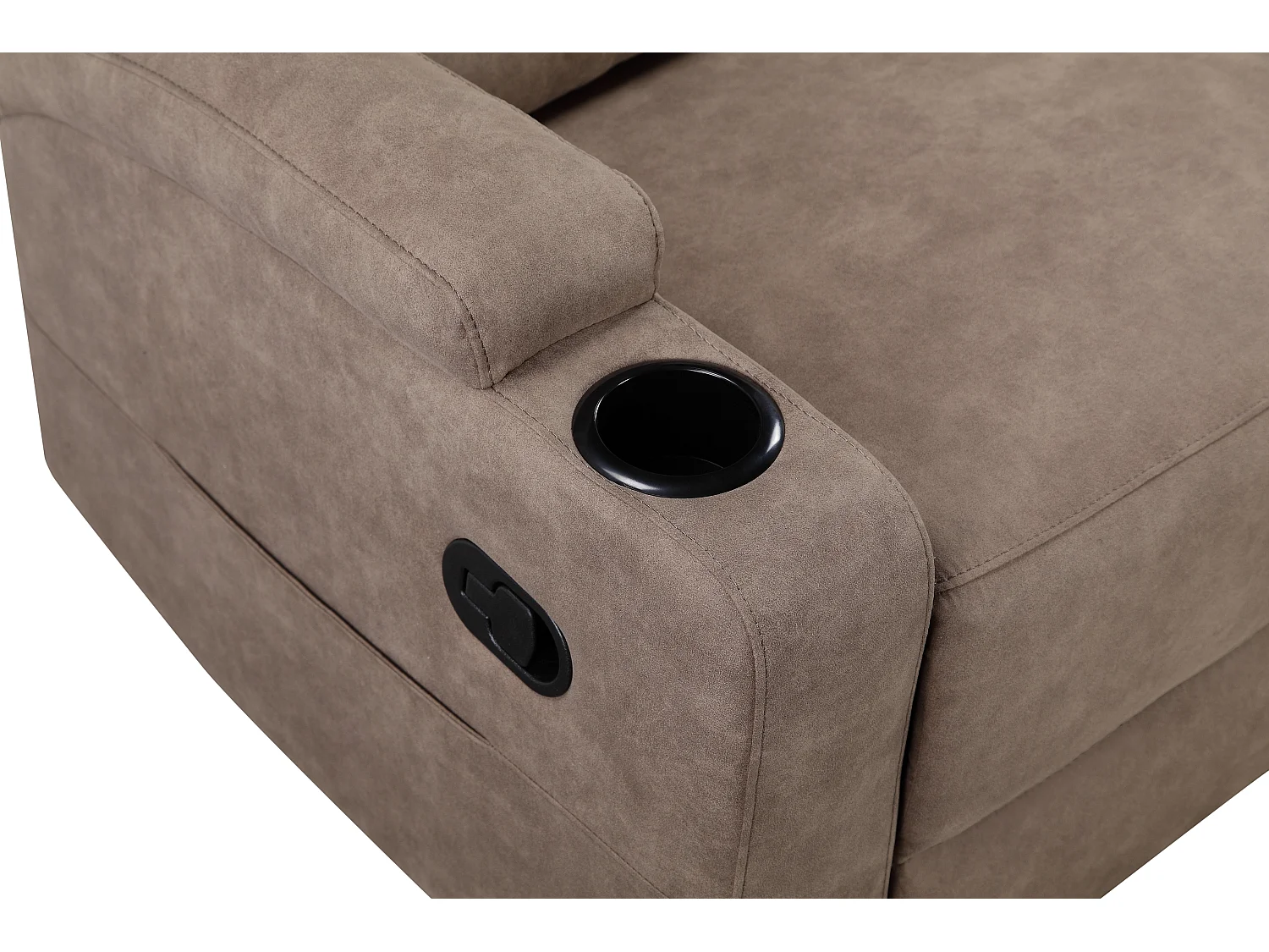 DALLAS | Canapé d’angle 3 places avec rangement en microfibre taupe