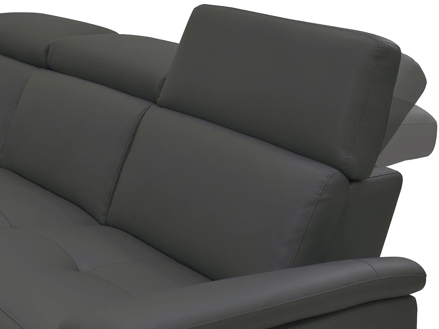 Pareli | Canapé d’angle 3 places avec fonction électrique en cuircuir artificiel gris