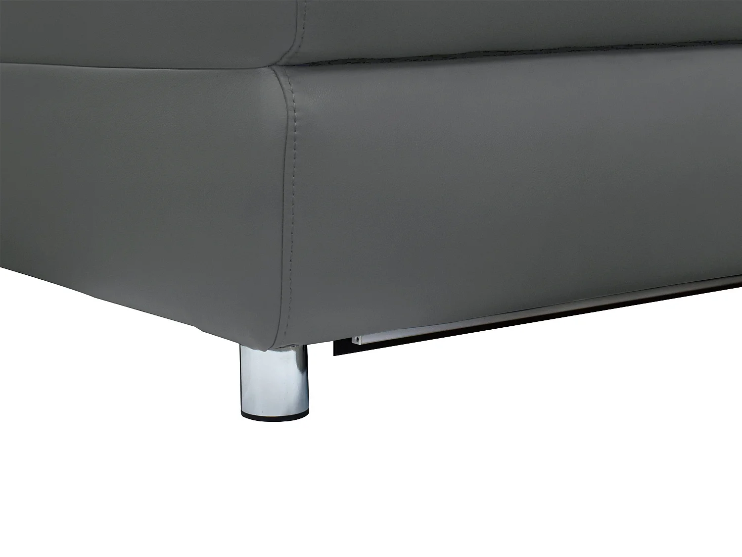 Pareli | Canapé d’angle 3 places avec fonction électrique en cuircuir artificiel gris