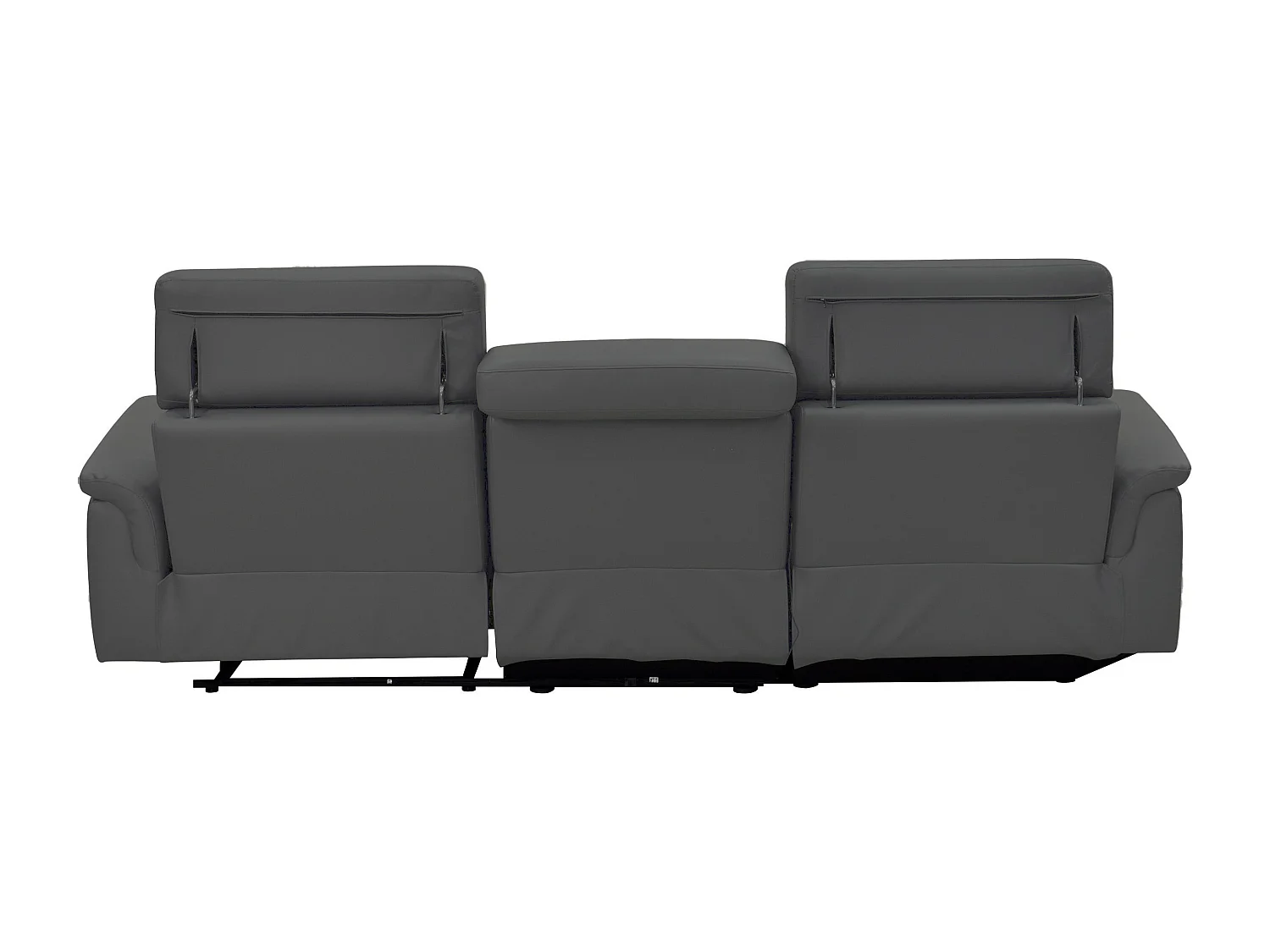 Pareli | Canapé d’angle 3 places avec fonction électrique en cuircuir artificiel gris