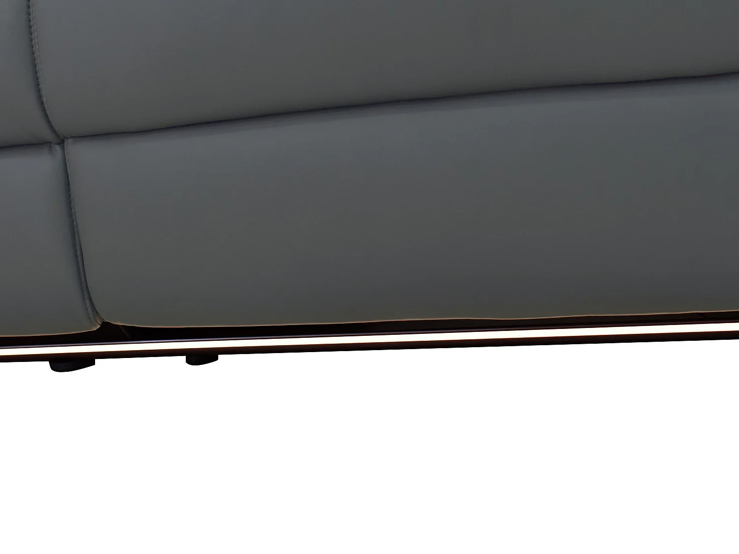 Pareli | Canapé d’angle 3 places avec fonction électrique en cuircuir artificiel gris