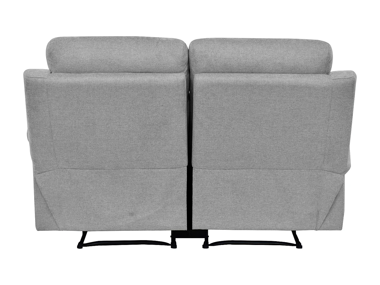 Lannilis | Canapé 2 places avec fonction manuelleuelle en tissu gris clair