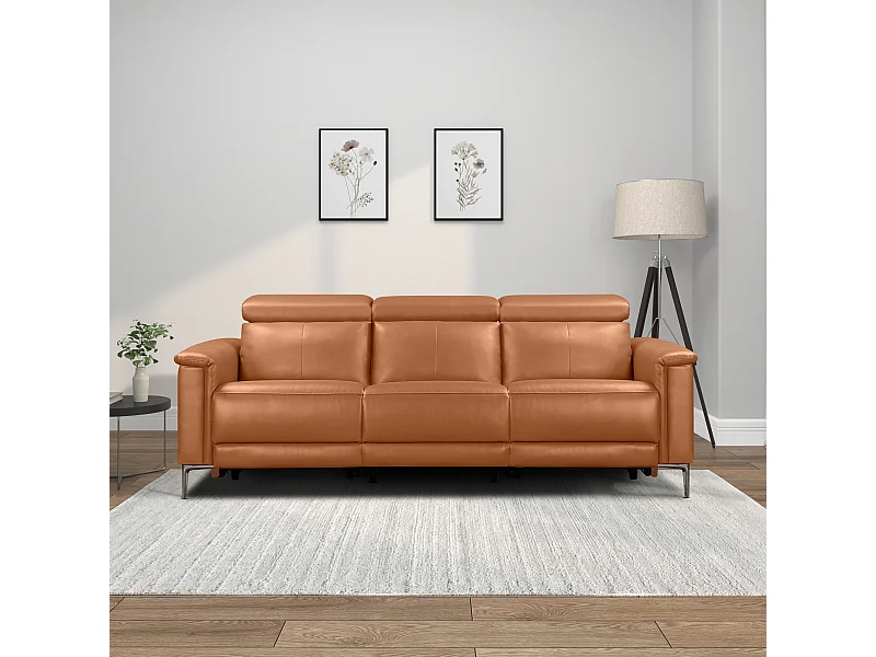 Canapé relax électrique en cuir ou tissu au meilleur prix, PREMIUM